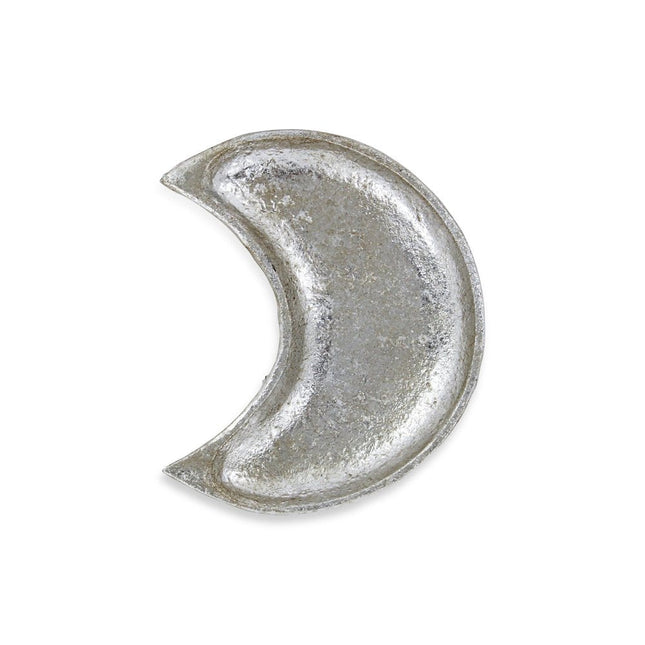 7" Silver Crescent Cast Iron Vanity Tray HomeRoots
