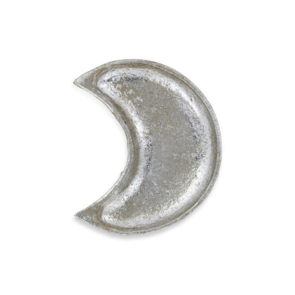 7" Silver Crescent Cast Iron Vanity Tray HomeRoots