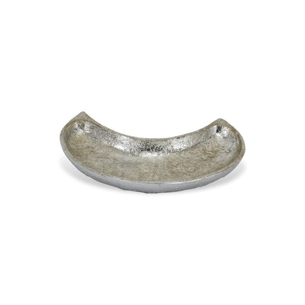 7" Silver Crescent Cast Iron Vanity Tray HomeRoots