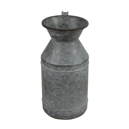 11" Gray Metal Jug Vase HomeRoots