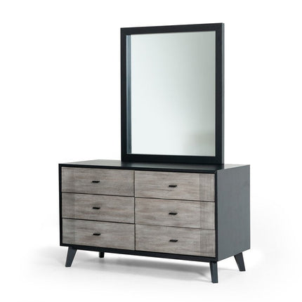 40" Black Wood Framed Dresser Mirror HomeRoots