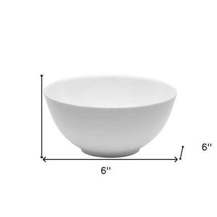 White Six Piece Porcelain Service For Six Bowl Set HomeRoots
