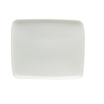 White Six Piece Rectangle Porcelain Service For Six Dinner Plate Set HomeRoots