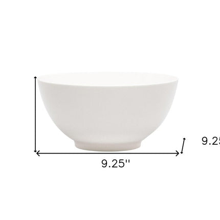 White Porcelain Large Round Serve Bowl HomeRoots