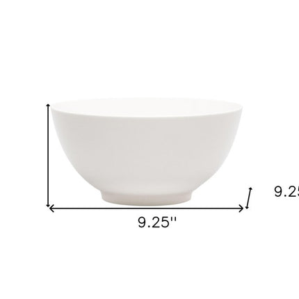 White Porcelain Large Round Serve Bowl