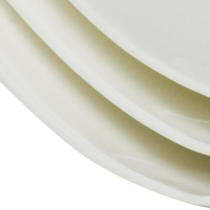 White Six Piece Square Bone China Service For Six Dinner Plate Set HomeRoots