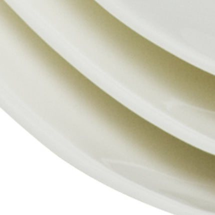 White Six Piece Square Bone China Service For Six Salad Plate Set