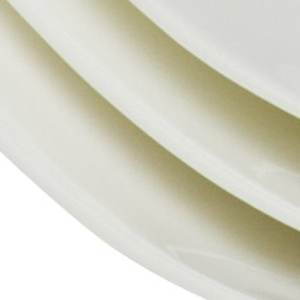 White Six Piece Square Bone China Service For Six Salad Plate Set