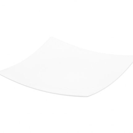 13" White Square Bone China Platter