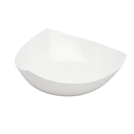 White Six Piece Triangle Bone China Service For Six Bowl Set