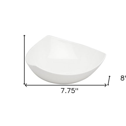 White Six Piece Triangle Bone China Service For Six Bowl Set HomeRoots
