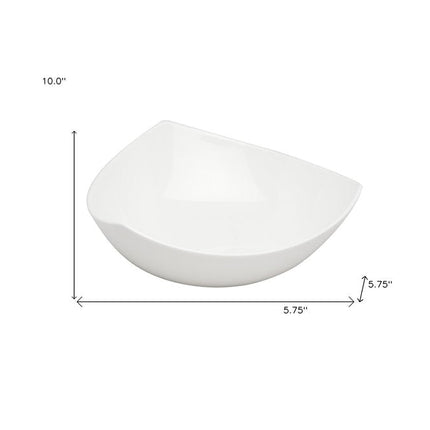 White Six Piece Triangle Bone China Service For Six Bowl Set HomeRoots