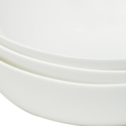 White Six Piece Triangle Bone China Service For Six Bowl Set HomeRoots