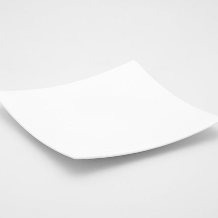 White Six Piece Square Bone China Service For Six Bread and Butter Set HomeRoots