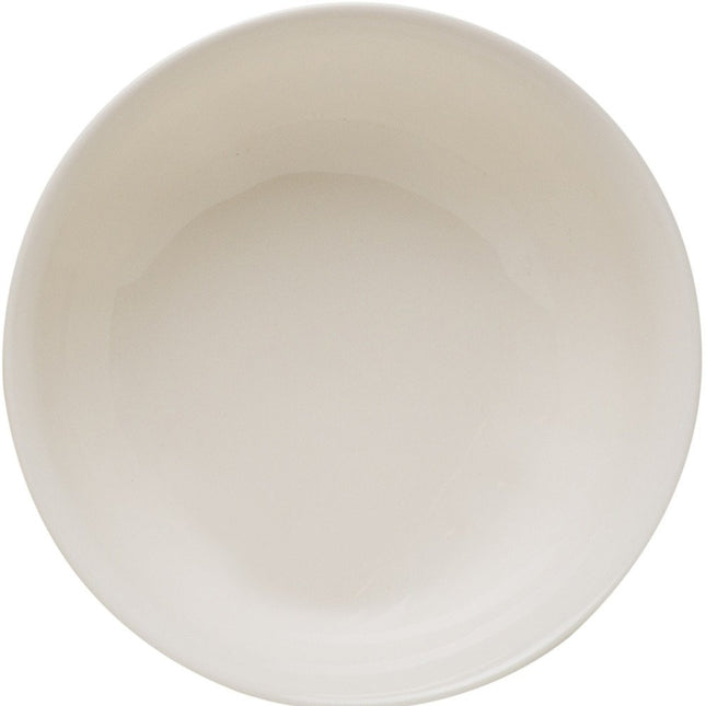 White Four Piece Round Scallop Stoneware Service For Four Bowl Set HomeRoots