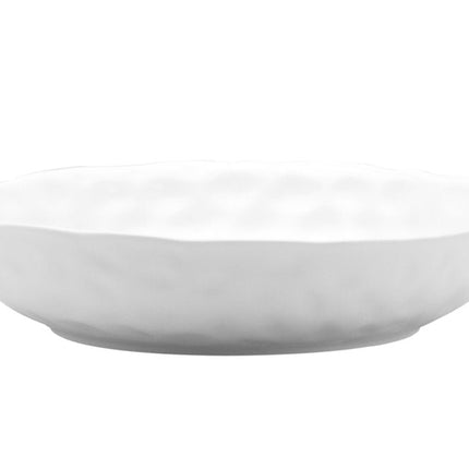 White Six Piece Round Pebbled Porcelain Service For Six Bowl Set HomeRoots