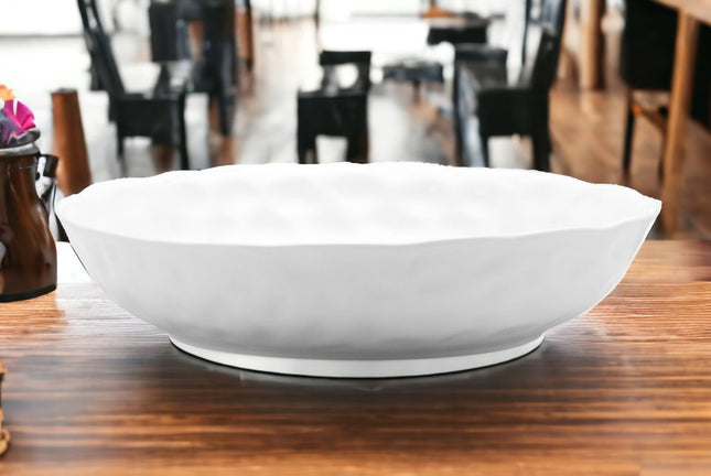 White Six Piece Round Pebbled Porcelain Service For Six Bowl Set HomeRoots