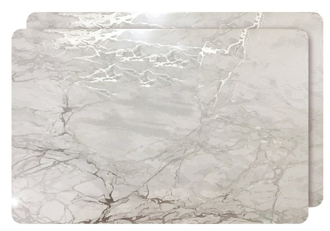 12" X 18" Silver And Gray Abstract Placemats