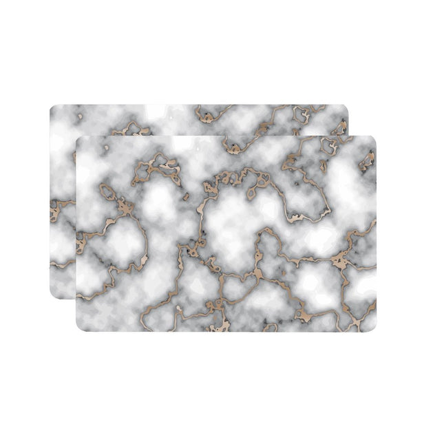 12" X 18" Gray And Gold Abstract Agglomerated cork Placemats HomeRoots