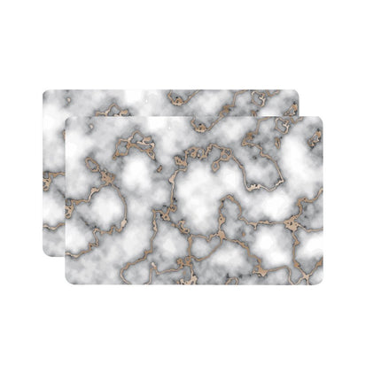 12" X 18" Gray And Gold Abstract Agglomerated cork Placemats HomeRoots