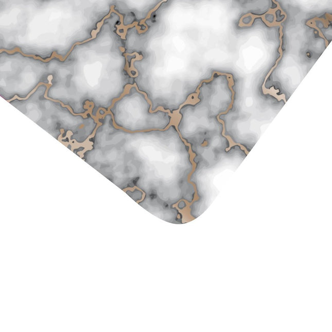 12" X 18" Gray And Gold Abstract Agglomerated cork Placemats HomeRoots