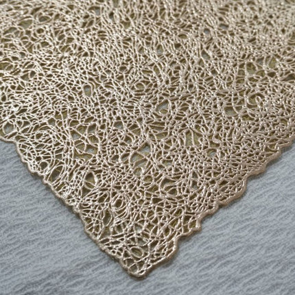 18" Set of Four Gold Vinyl Placemats