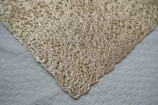 18" Set of Four Gold Vinyl Placemats