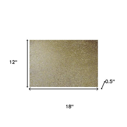 18" Set of Four Gold Vinyl Placemats HomeRoots
