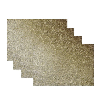 18" Set of Four Gold Vinyl Placemats HomeRoots