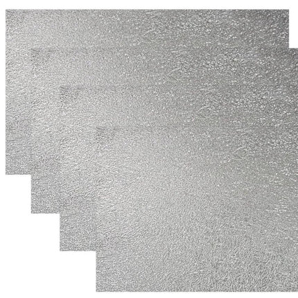 18" Set of Four Silver Vinyl Placemats