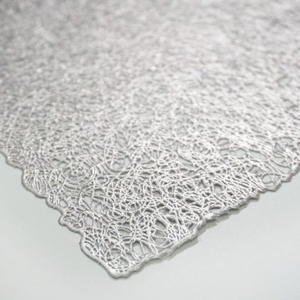18" Set of Four Silver Vinyl Placemats