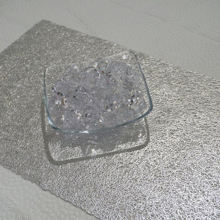 18" Set of Four Silver Vinyl Placemats