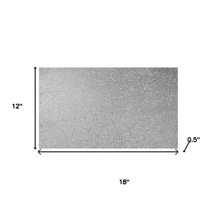 18" Set of Four Silver Vinyl Placemats