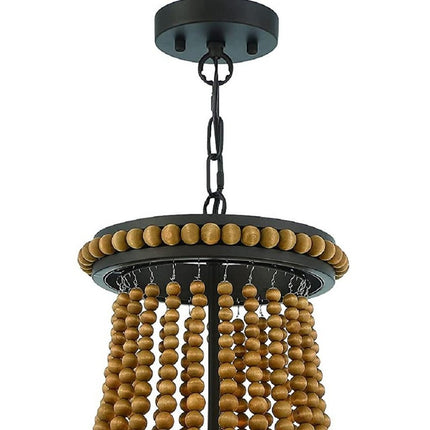 Brown And Black Candle Style Three Light Metal Dimmable Chandelier HomeRoots