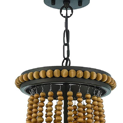 Brown And Black Candle Style Three Light Metal Dimmable Chandelier HomeRoots