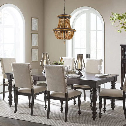 Brown And Black Candle Style Three Light Metal Dimmable Chandelier HomeRoots