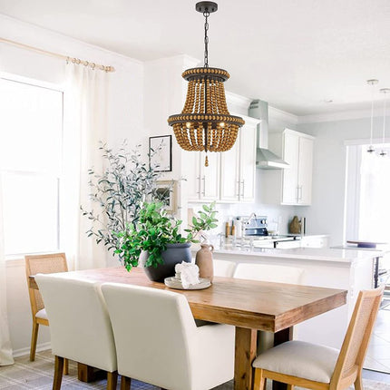 Brown And Black Candle Style Three Light Metal Dimmable Chandelier HomeRoots