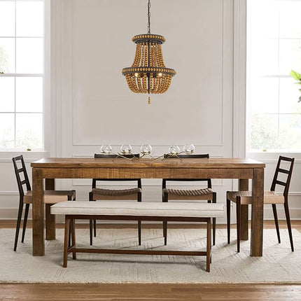 Brown And Black Candle Style Three Light Metal Dimmable Chandelier HomeRoots