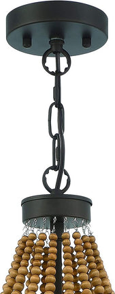 Brown And Black Candle Style Five Light Metal Dimmable Chandelier