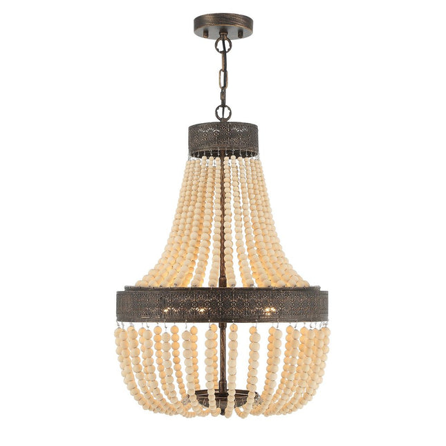 Black And Gold Candle Style Five Light Metal Dimmable Chandelier HomeRoots