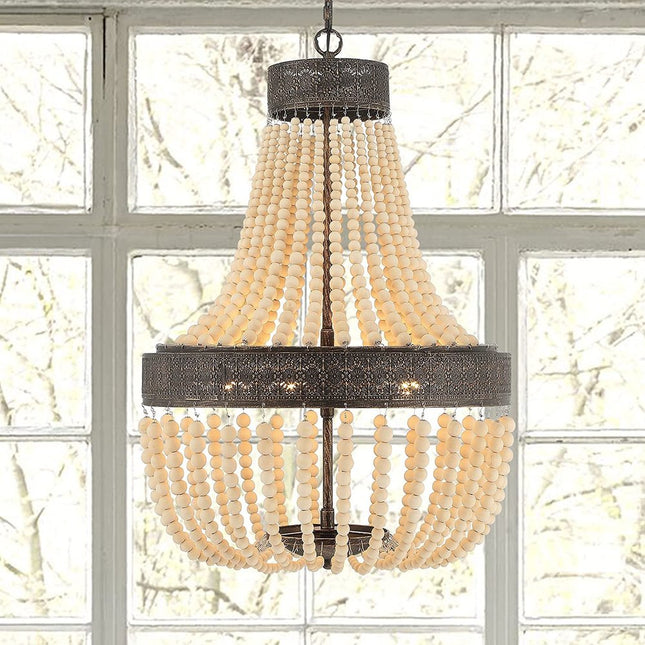 Black And Gold Candle Style Five Light Metal Dimmable Chandelier HomeRoots