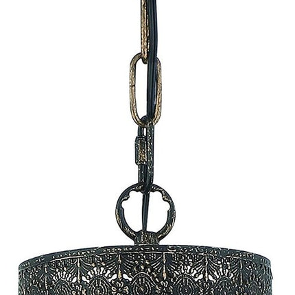 Black And Gold Candle Style Five Light Metal Dimmable Chandelier