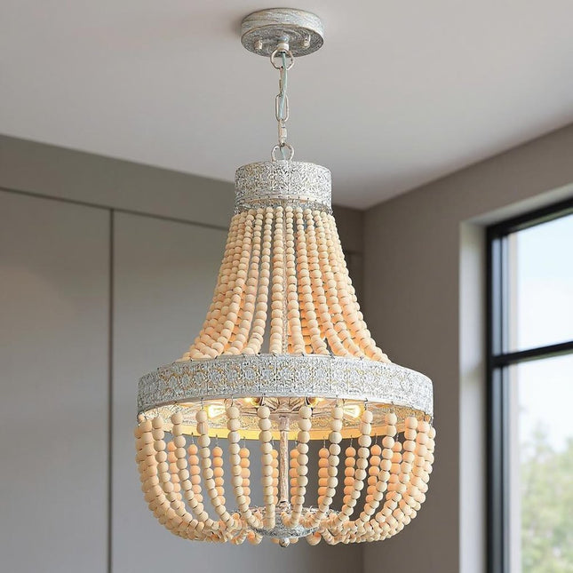 Gold And White Candle Style Five Light Metal Dimmable Chandelier HomeRoots