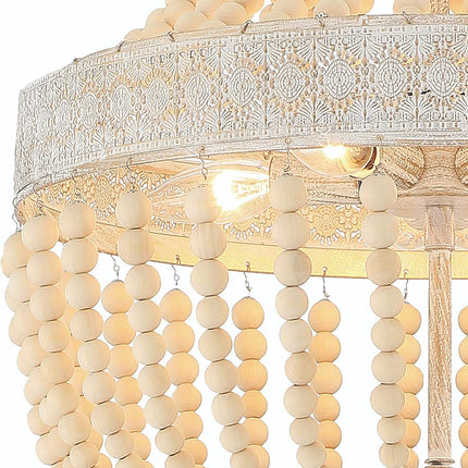 Gold And White Candle Style Five Light Metal Dimmable Chandelier