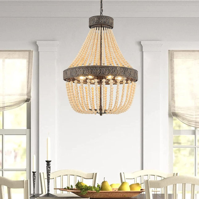 Black And Gold Candle Style Six Light Metal Dimmable Chandelier HomeRoots