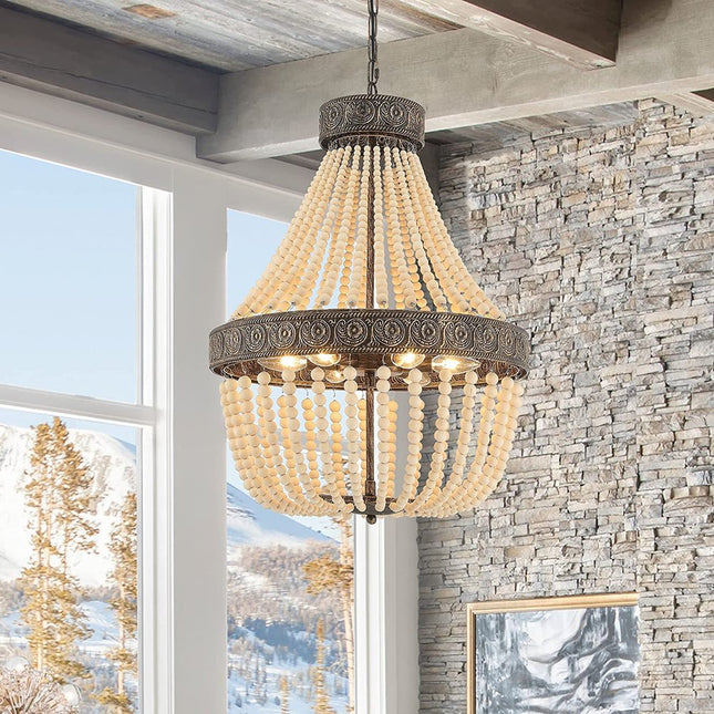 Black And Gold Candle Style Six Light Metal Dimmable Chandelier HomeRoots