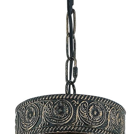 Black And Gold Candle Style Six Light Metal Dimmable Chandelier
