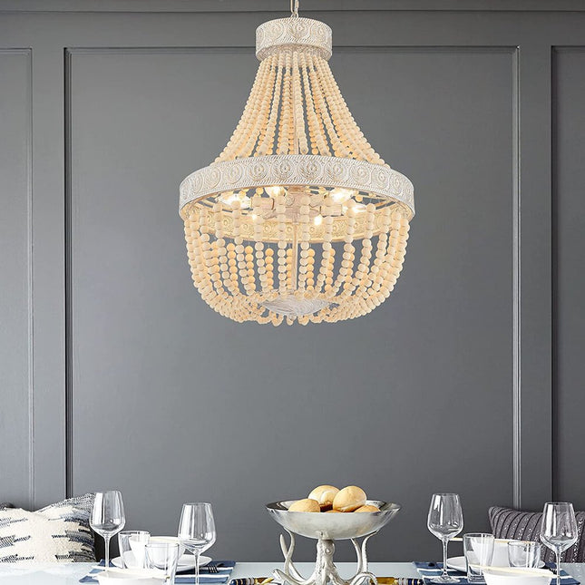 Gold And White Candle Style Six Light Metal Dimmable Chandelier HomeRoots