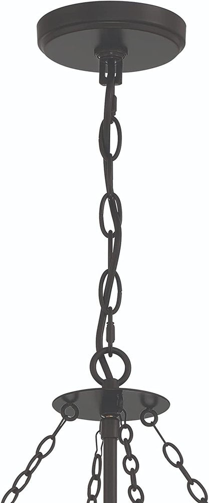 Black And Gold Candle Style Five Light Metal Dimmable Chandelier HomeRoots