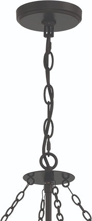 Black And Gold Candle Style Five Light Metal Dimmable Chandelier